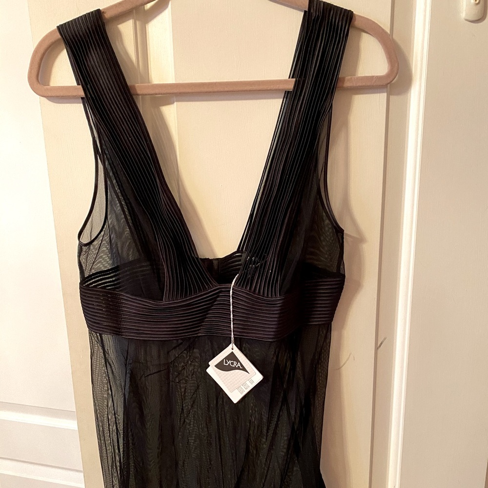 La Perla💯Auth SZ L blck sheer mesh chemise .